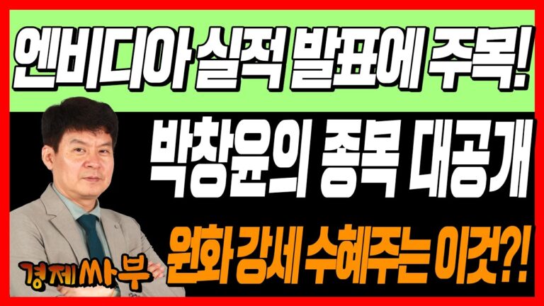 [경제싸부] 엔비디아 실적 발표에 주목! 박창윤의 종목 대공개! 원화 강세 수혜주는 이것?!│엔비디아, 실적발표, 금리인하, 제약바이오, 삼성전자, 김민수 대표, 박창윤 대표