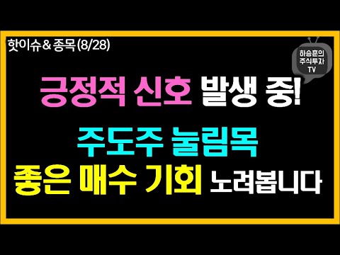 긍정적 신호 발생 중. 주도주 눌림목 매수 기회 노려봅니다.