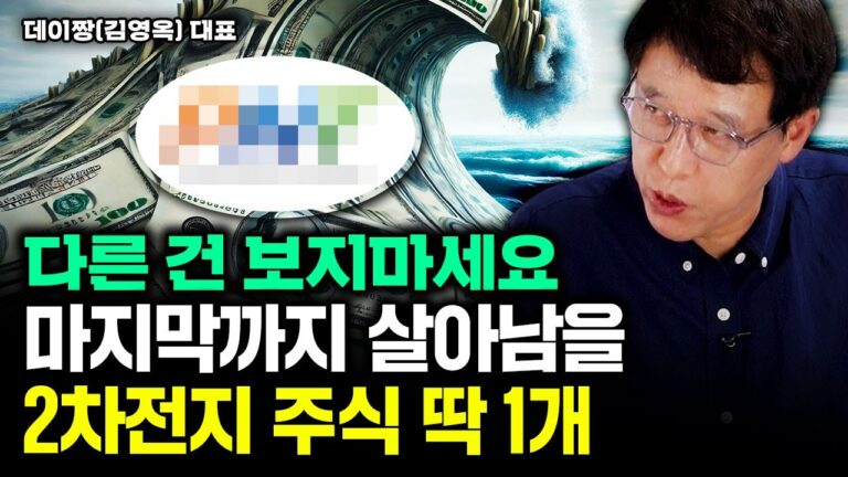 “지금 이 주식만 봐라” 캐즘에도 마지막까지 살아남을 2차전지 주식 ‘딱 1개’｜데이짱(김영옥 대표) 2부