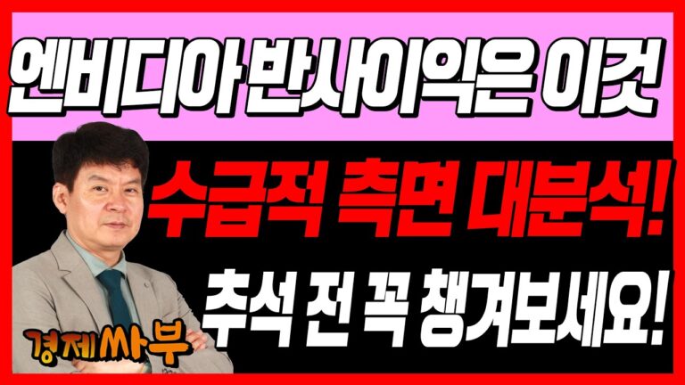 [경제싸부] 엔비디아 반사이익은 이것? 수급적 측면 대분석! 추석 전 꼭 챙겨보세요!│엔비디아, sk하이닉스, 삼성전사, 한미반도체, 제약바이오, 김민수 대표, 이상엽 이사