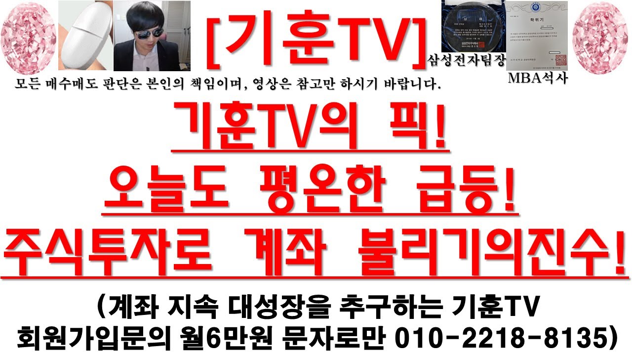[주식투자]HLB(기훈TV의 픽! 오늘도 평온한 급등!주식투자로 계좌 불리기의진수!)