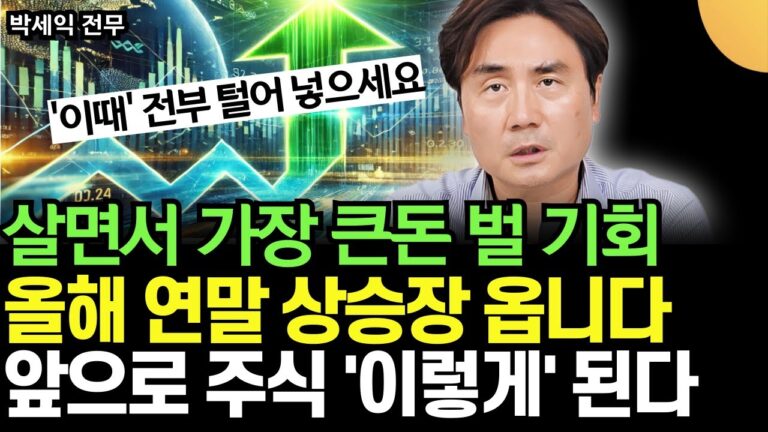 “살면서 가장 큰돈 벌 기회” 올해 연말 상승장 옵니다. 금리인하 지나 ‘이때’ 주식에 털어 넣으세요 (박세익 전무 / 2부)