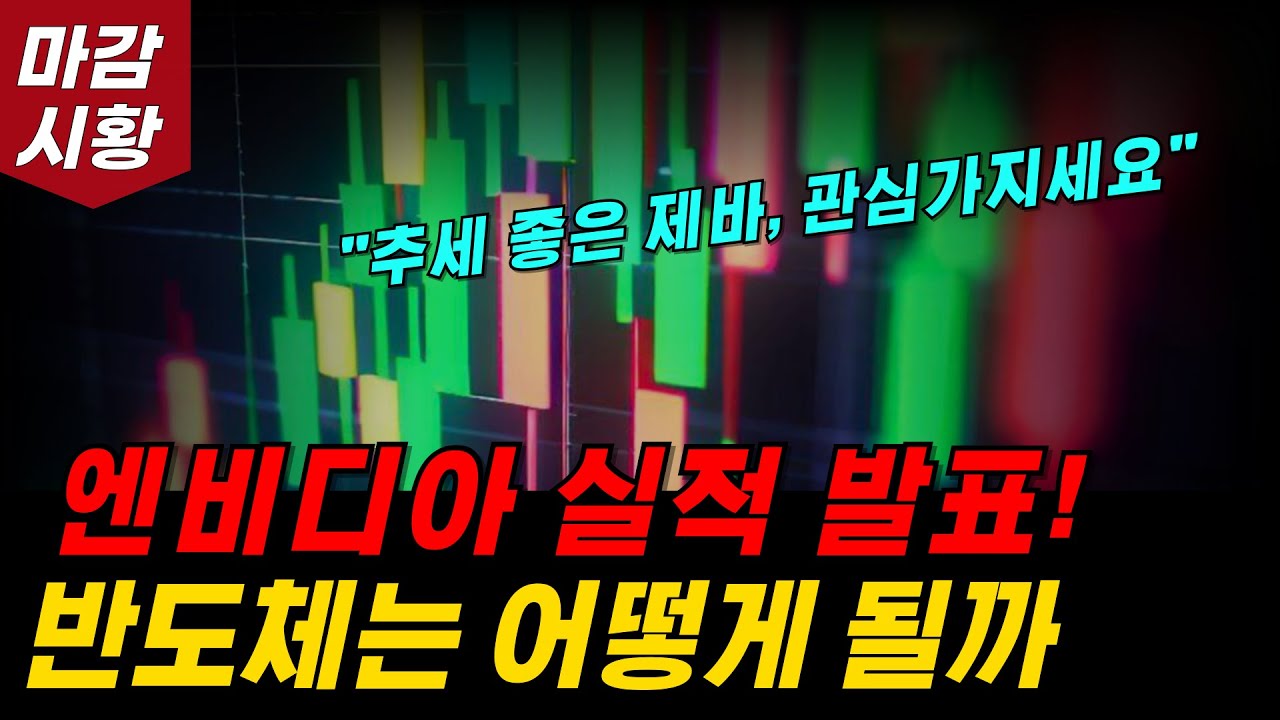 내일 엔비디아 실적 발표, 우리 증시 반도체는 어떻게 반응할까? 코스닥 시총 1위 알테오젠! 제약바이오 추세 좋네요.