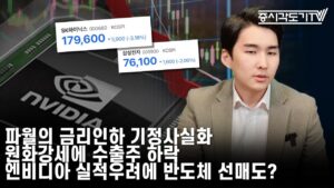 [한국시황] 파월의 금리인하 기정사실화. 원화강세에 수출주 하락. 엔비디아 실적우려에 반도체 선매도?
