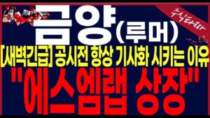 [금양 주가 전망]"긴급"루머를만든이유는 에스엠랩상장을 위한 거죠!!반드시필수시청!!#금양 #금양주가전망 #금양주가 #금양대응전략 #금양주식전망 #금양주가분석 #이차전지