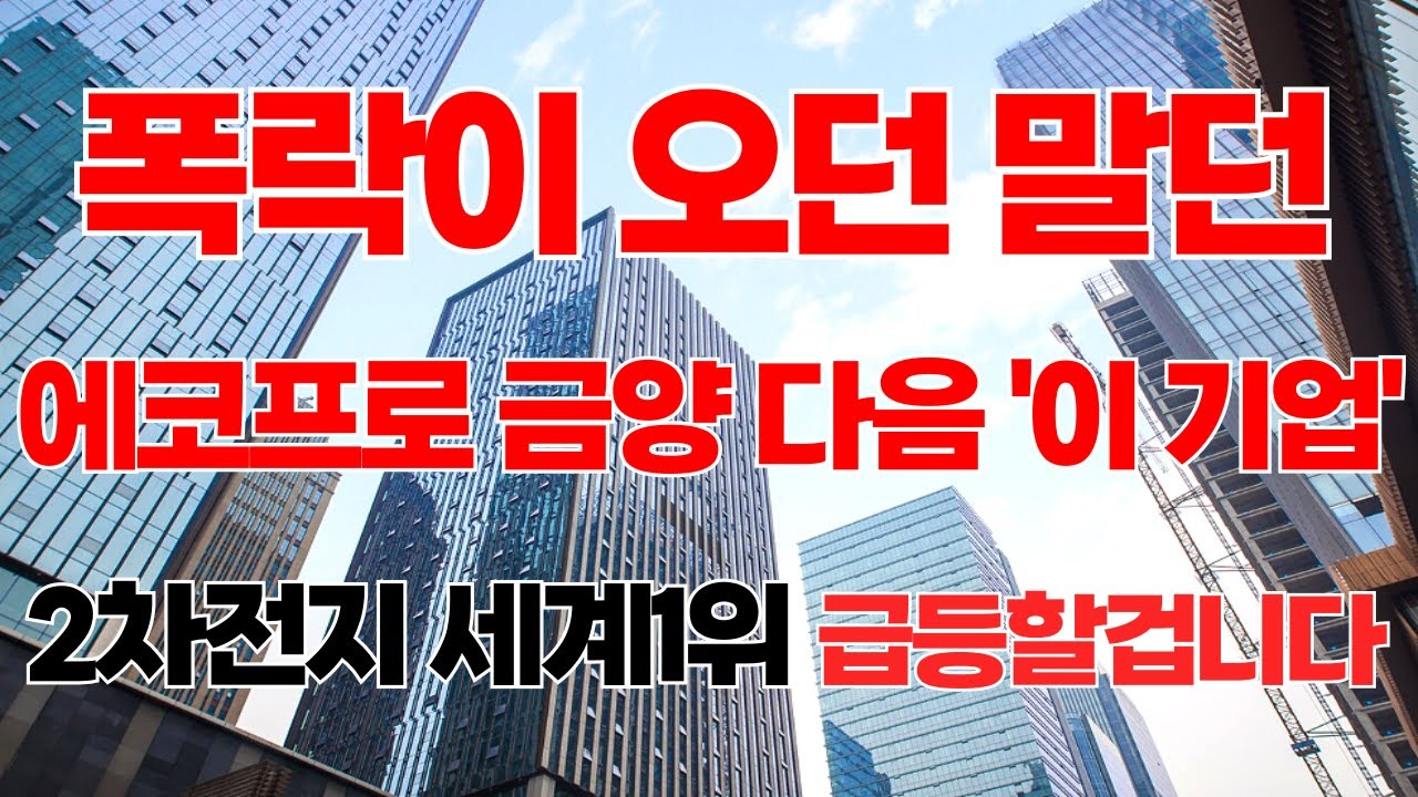 [상한가] 포스코홀딩스 말고 2차전지 대장주 '이 기업' 8월 세계 1위 됩니다![2차전지관련주, 에코프로비엠, 주식전망, 엘앤에프, 포스코홀딩스, 8월주식전망]