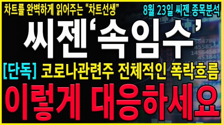 [씨젠 주가 분석] 매집가능성확인 “엠폭스확산” 에도 급락한이유! 코로나관련주의  폭락흐름발생 하지만 엠폭스관련이슈는 계속해서 터지고 있습니다! #휴마시스주가전망  #휴마시스