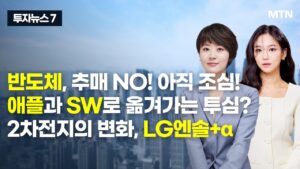 [투자뉴스7] 반도체, 추매 NO! 아직 조심! 애플과 SW로 옮겨가는 투심? 2차전지의 변화, LG엔솔+α / 머니투데이방송 (증시, 증권)