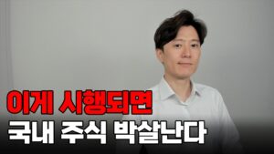 내년에 이게 시행되면 국내 주식시장 박살난다.