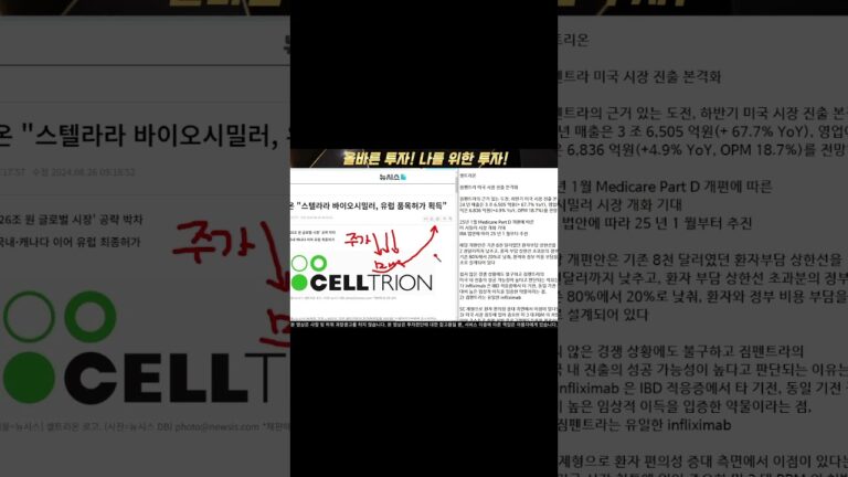 🛑긴급 속보 발표 ( 기다리던 호재 발표 ) 축하드립니다! #셀트리온