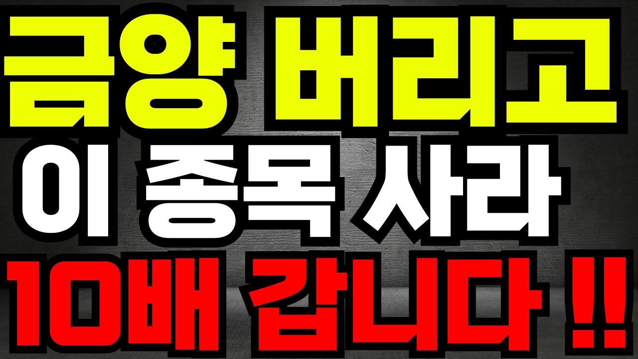 [금양주가전망]🔥금양 버리고 이 종목 사라!! #금양 #금양주가 #금양주가전망 #박순혁 #기봉이주식 #선대인tv