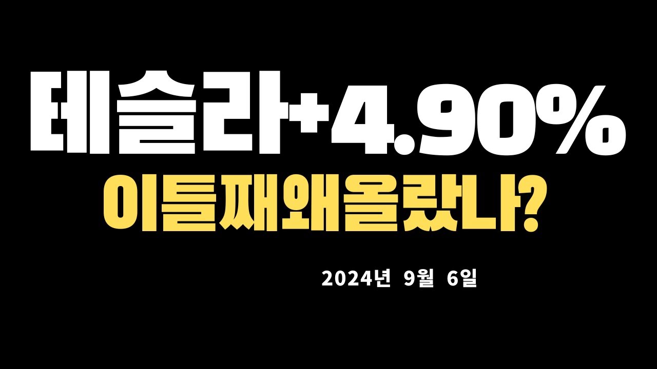 테슬라,엔비디아,삼성전자,코스피코스닥시황,미국증시마감시황및대응전략20240906 0517160875