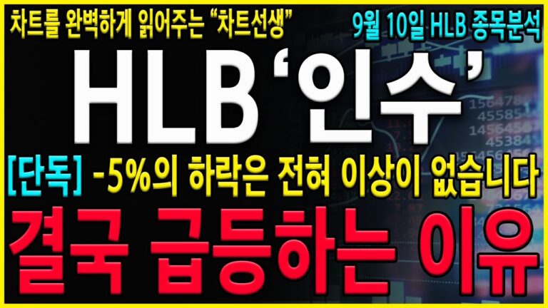 [HLB 에이치엘비] “긴급” 5분전, 속보! 타법인출자공시 급등시그널 발생? 지금은 반드시 꽉 버티셔야 합니다! “이 때”결국 폭등다시 나옵니다! #hlb#hlb목표가#hlb주식