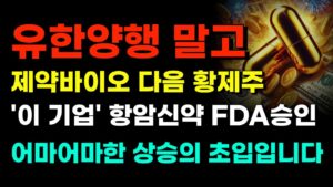 [주식] 유한양행 말고 항암신약 FDA승인 제약바이오 다음 황제주 '이 기업' 어마어마한 상승의 총입입니다 [제약주 주가전망, 삼성바이오로직스, 유한양행주가전망, HLB주가전망]