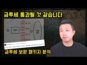 슬프지만 금투세 통과될 것 같습니다(개정안 분석)