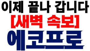 [에코프로그룹_새벽속보] #에코프로비엠 #에코프로주가전망 #서정덕tv #박순혁 #에코프로 #주식 #에코프로비엠주가전망 #기봉이주식tv #에코프로머티 #에코프로대응