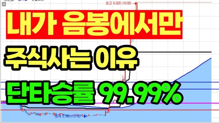 내가 음봉에서만 주식사는 이유. 단타 승률 99.999%