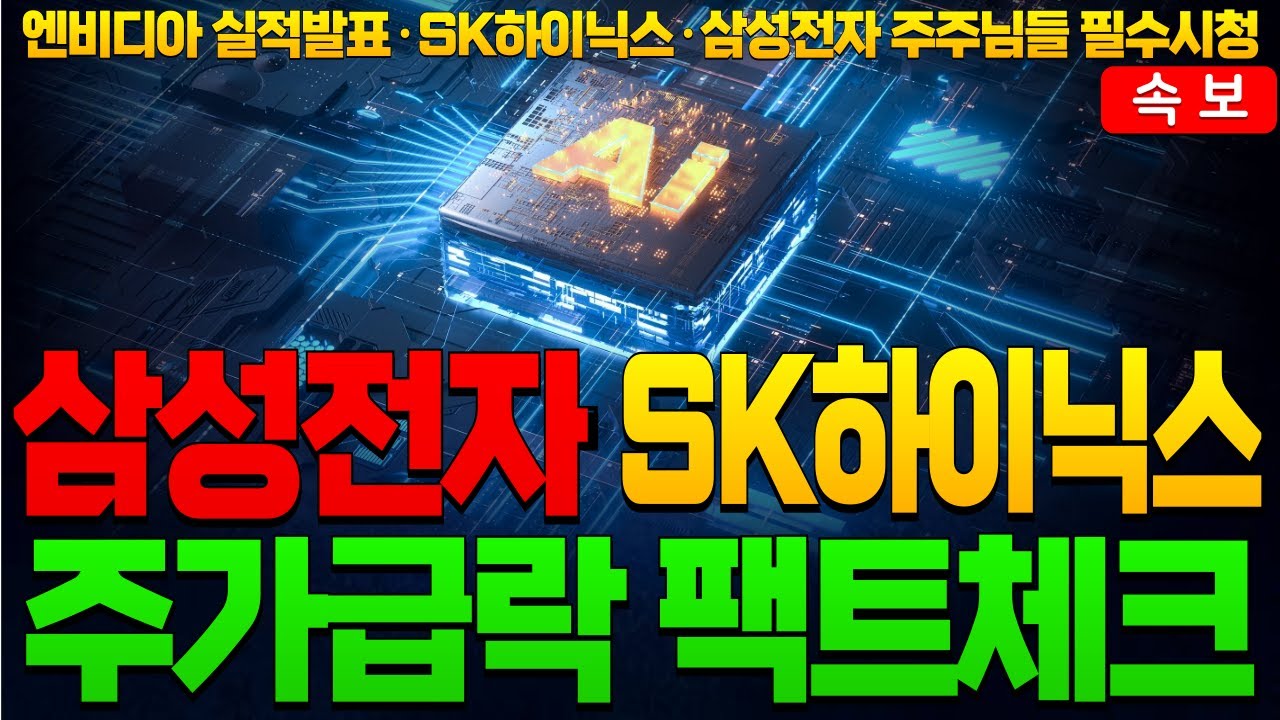 [삼성전자 삼성전자주가 삼성전자주가전망] [SK하이닉스 주가전망] 엔비디아 실적 어닝서프라이즈 그런데 주가하락이 나오는 이유는??