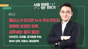 [시장함께읽기] 9월 11일, 해리스가 이기면 누가 주도주인지 명확히 보였던 하루, 금투세는 폐지 필요!(2차전지, 오라클, 경기침체 우려, BMW 급락, 의료AI, 해상풍력)