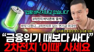 2차전지 결국 이렇게 됩니다. 뜻밖의 호재 뜬 '이 주식' 주목하세요! (김지훈 대표 2부)