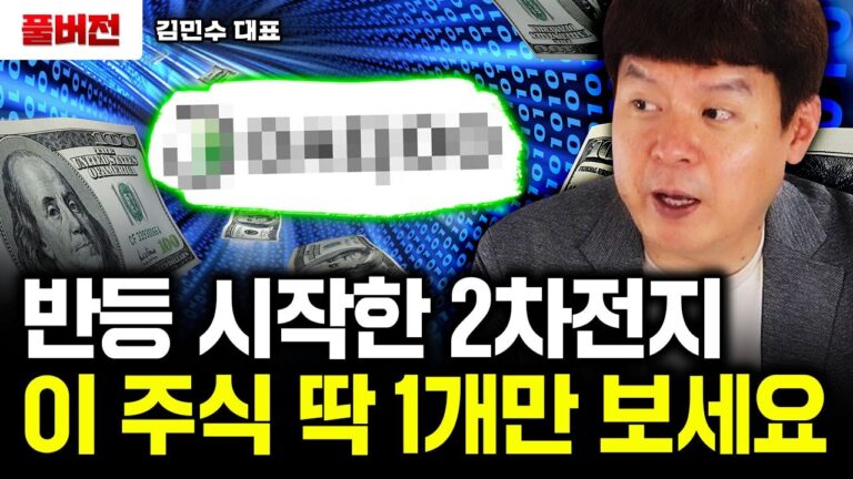 반등 시작한 2차전지, 이 주식 딱 1개만 보세요｜김민수 대표 풀버전