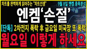 [엔켐 주가 전망] "미장폭락" 2차전지 폭락후 미장 또 하락했다! 손절라인이탈 기술적반등에 비중축소 무조건 들어갑니다. 월요일 이제 이렇게 하세요! #엔켐#엔켐전망#엔켐주가