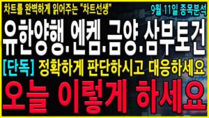 [유한양행 엔켐 금양 삼부토건 주가 전망] "긴급" 이렇게 대응하세요! 확실하게 분석했습니다. 제대로된 분석을 보시고 정확하게 판단하셔야 합니다! #유한양행