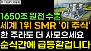 [주식] 원전 SMR 1650조 수출 대박 '이 기업' 한 주라도 더 사모으세요. 세계 1위, 순식간에 급등할 겁니다ㅣ두산에너빌리티 9월주식전망 두산중공업 우리기술 보성파워텍 한전