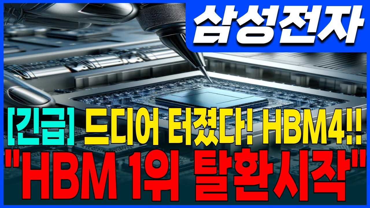 ♦️[삼성전자 주가 전망]♦️긴급! 드디어 터졌다! 대박!! HBM4!! "HBM 1위 자리 탈환 시작"  삼성전자 주주님들 필수시청!!