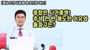 [김종철 원포인트레슨] 코스피 시총 대표주 약세로 동반 하락! 2060역배열 구간 매도 강조 드린 이유? 종합은 시총이다! 반등주는?