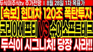 속보] 현대차 120조 투자 소프트웨어 및 하이브리드!! 코리아에프티 VS 슈어소프트테크 주가전망 FT.두식이주식TV