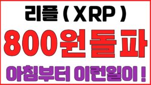 [리플코인] 800원돌파 ! 아침부터 이런일이 ? !  (불독코인,프리세일코인,시바이누코인,리플,이더리움,도지코인,코인단타,사면가TV)