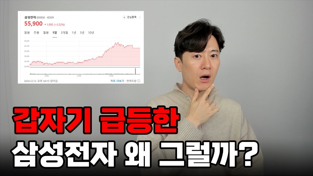 하루 만에 갑자기 급등한 삼성전자 왜 그럴까?