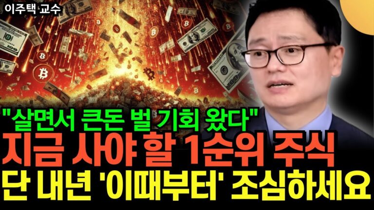 “살면서 큰돈 벌 기회 왔다” 지금 사야할 1순위 주식, 단 내년 ‘이때부터는’ 조심하세요 (이주택 교수 / 2부)