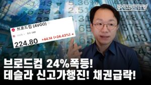 [미국마감] 브로드컴 24%폭등! 테슬라 신고가행진! 채권급락!