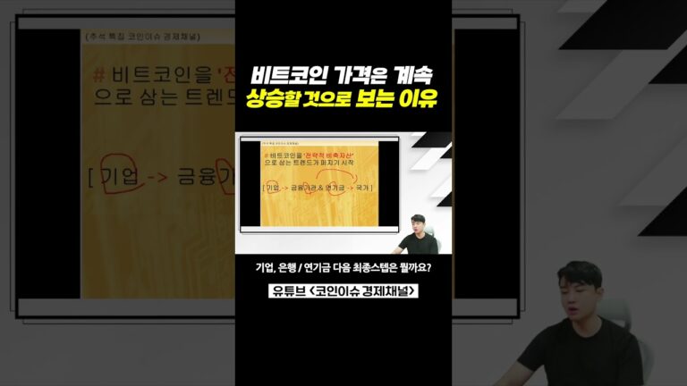 비트코인 가격, 계속 상승할거라고 보는 이유?