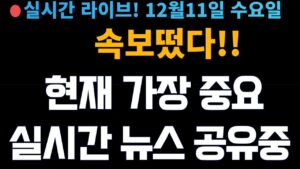 [속보] 주식 속보뉴스 가장빠르게 공유중/ 가장 중요한 뉴스들만