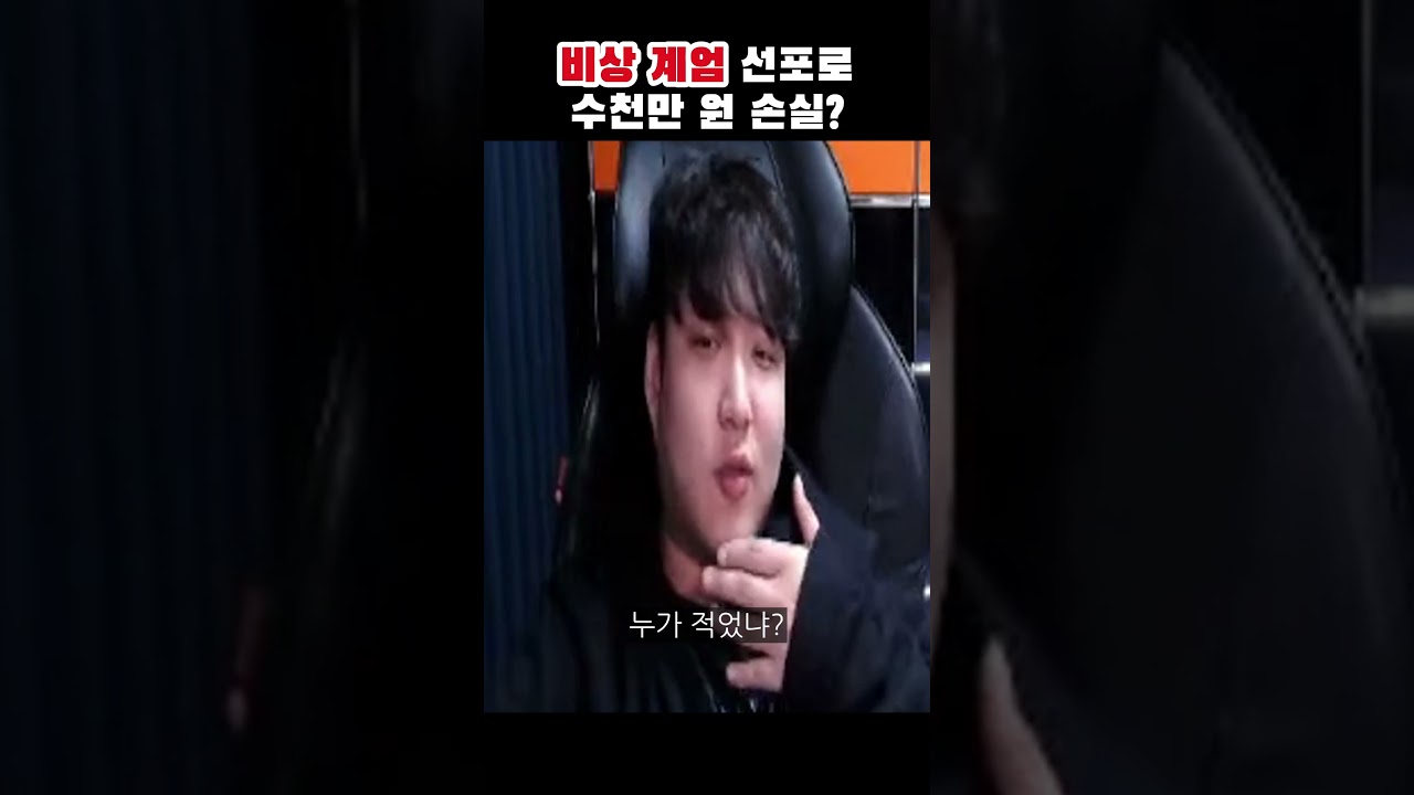 비상 계엄 선포로 수천만 원 손실?