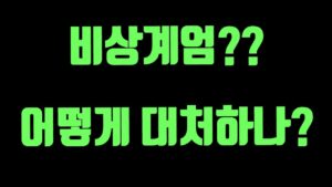 비상계엄? 우리는 어떻게 하나?