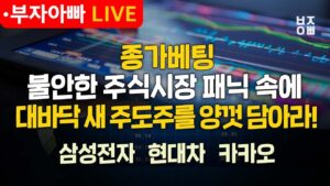 불안한 주식시장 패닉 속에 대바닥 새 주도주를 양껏 담아라!ㅣ종가베팅ㅣ삼성전자, 현대차, 카카오, NAVER, 두산에너빌리티, 한화오션, 삼성중공업, 한미반도체, 알테오젠