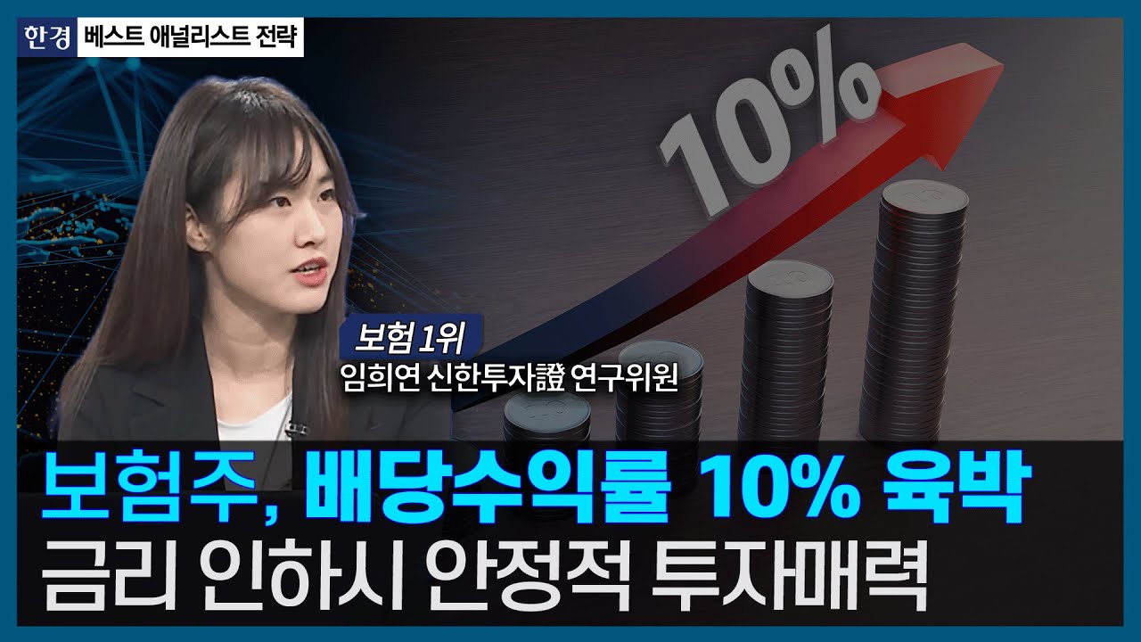 보험주, 배당수익률 10% 육박! 금리 인하시 안정적 투자매력 부각/ 베스트 애널리스트 전략 / 한국경제TV