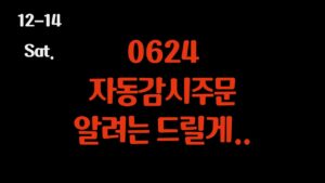 0624 주식 자동감시주문 이해가 잘 안되는 분들만 보세요!