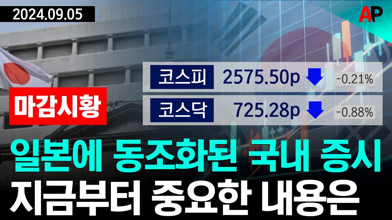 [마감시황] 일본에 동조화된 국내 증시. 지금부터 중요한 내용은