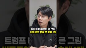 트럼프 대통령의 큰 그림, 비트코인 정말 큰 호재 1개 (이효석 대표)