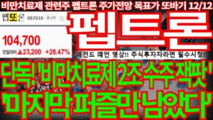 [펩트론] 단독! '비만치료제 2조 수주 잭팟' '마지막 퍼즐만 남았다' 또바기 주식강의 필청! 펩트론주가 펩트론주가전망 알테오젠주가전망 목표가 디에스경제뉴스 또바기