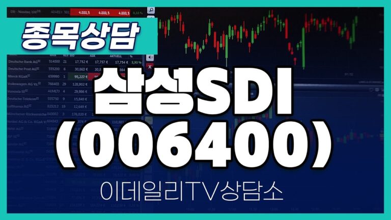 삼성SDI(006400) – 종목상담 김현구 멘토 (20240824)