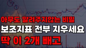 주식 차트에서 보조지표 전부 지우세요 딱 이2개빼고