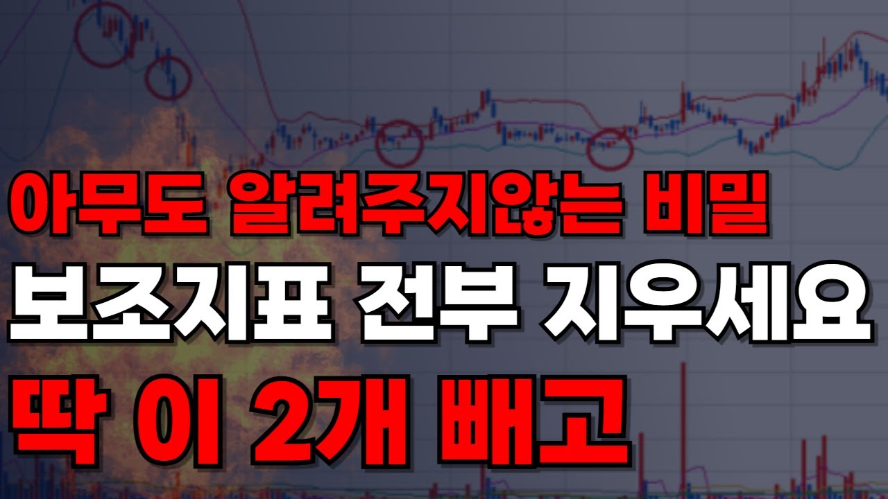 주식 차트에서 보조지표 전부 지우세요 딱 이2개빼고