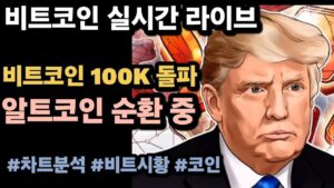 [실시간 LIVE] 비트코인 100K! /이더리움네임서비스, 이더리움클래식, 아비트럼 순환  #비트코인실시간 #이더리움 #리플 #솔라나 #도지코인