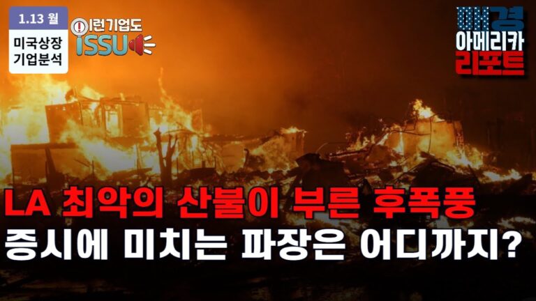 [이런 기업도 ISSUE] LA 산불, 증시는 안전한가? 기후 재난이 바꾼 투자 전략